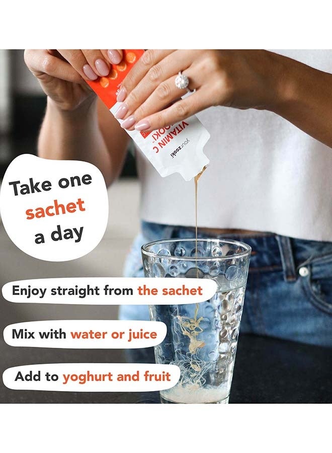 Zooki Liposomal Vitamin C 1000mg – Citrus Orange Flavor – High Absorption Liquid Sachets – Immune & Antioxidant Support – 14 Sachets - Image 3